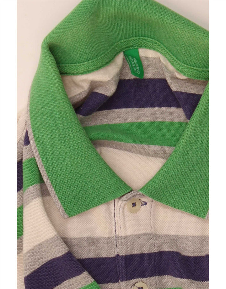 Benetton Polo Moyen Rayé Multicolore Homme