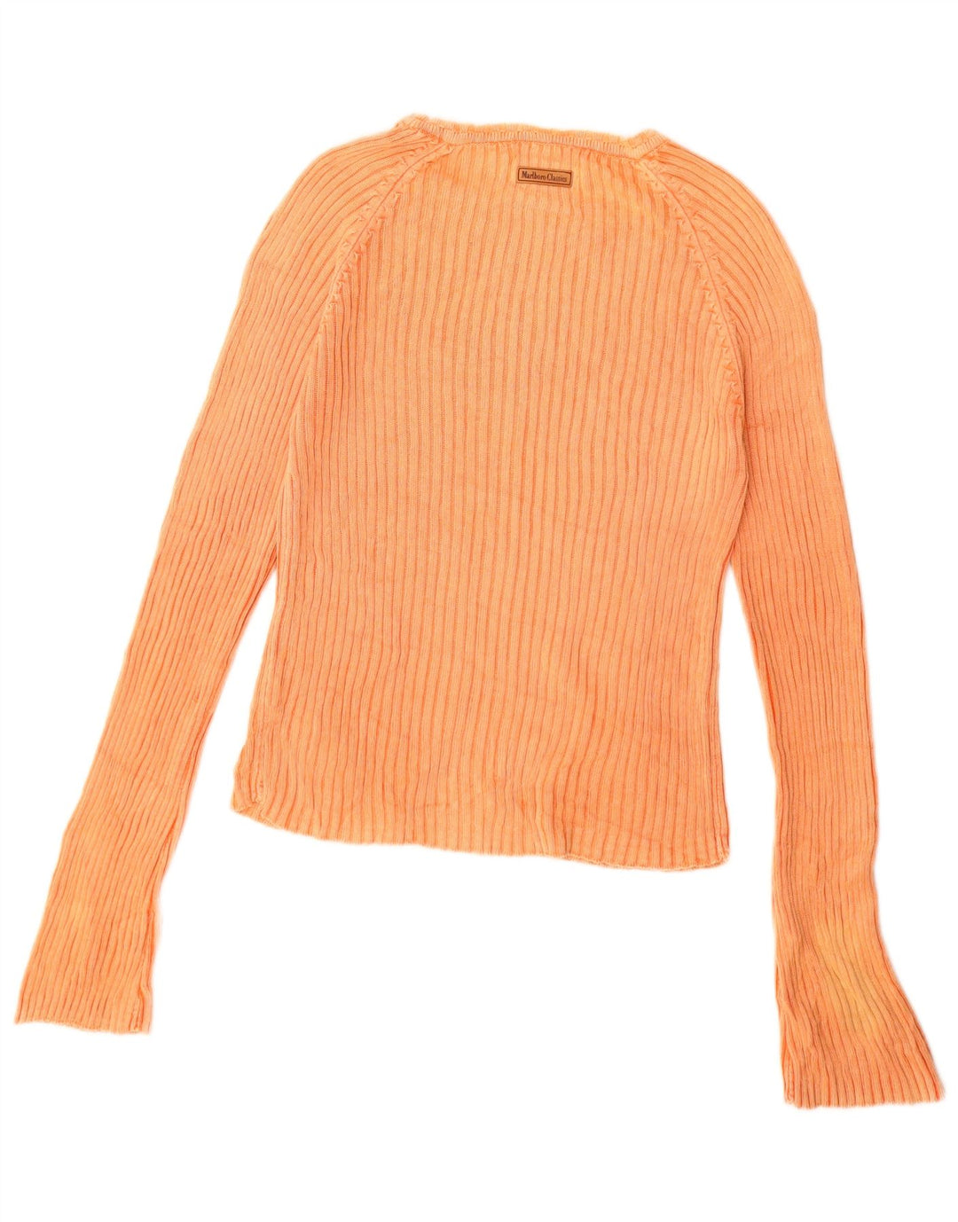 MARLBORO CLASSICS Pull col bateau pour femme UK 12 Orange moyen