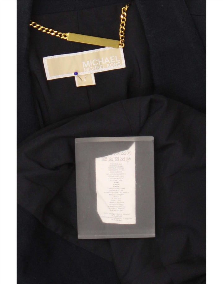 Michael Kors Veste blazer double boutonnage pour femme US 8 Bleu marine moyen