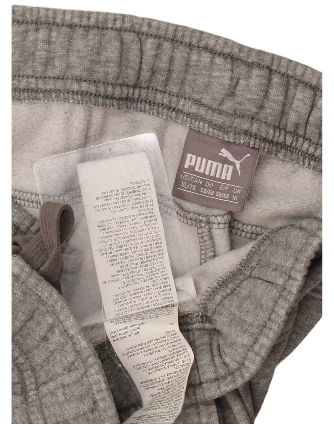 Puma Pantalon de Survêtement Joggers XL Gris Moucheté Coton Homme