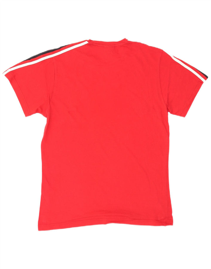 LOTTO T-Shirt Graphique Homme Top IT 48 Rouge Moyen Coton