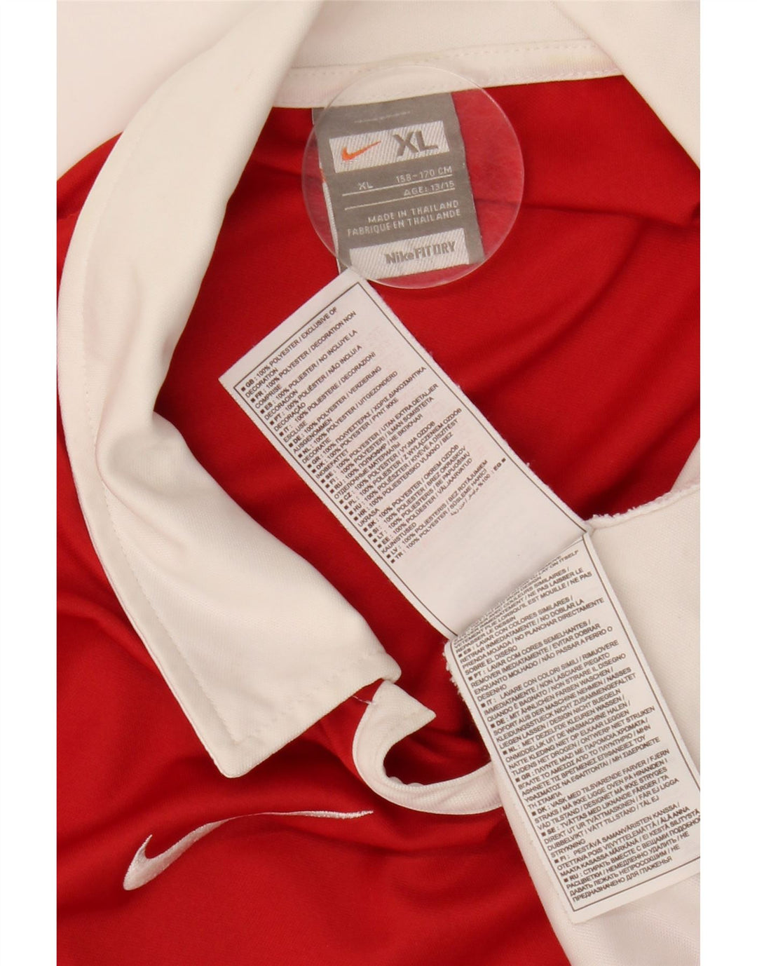 NIKE Polo Garçon 13-14 ans XL Rouge Colourblock Polyester