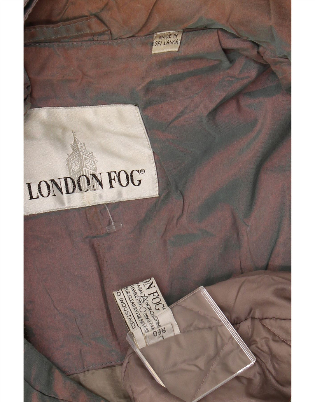 LONDON FOG Veste coupe-vent surdimensionnée à capuche pour femme UK 16 Large Marron