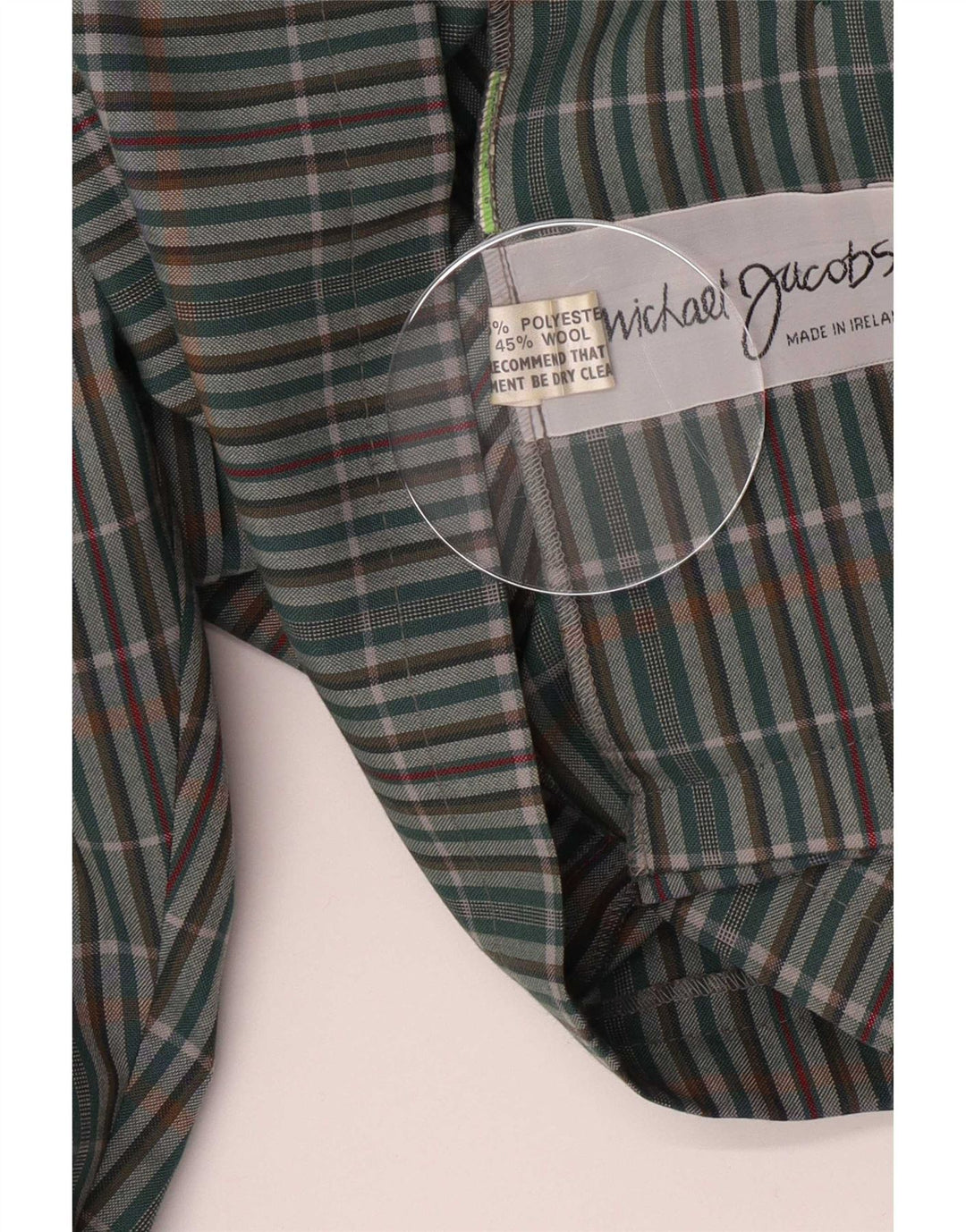 Michael Jacobs Surchemise pour femme UK 10 Petit vert à carreaux Polyester