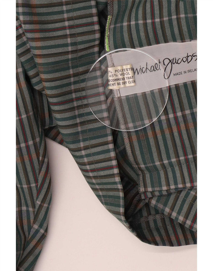 Michael Jacobs Surchemise pour femme UK 10 Petit vert à carreaux Polyester