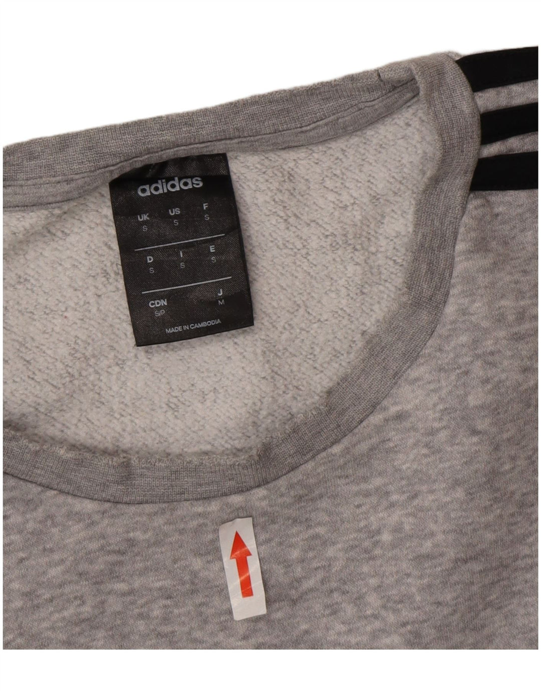 Adidas Sweat-shirt graphique pour homme Petit coton moucheté gris