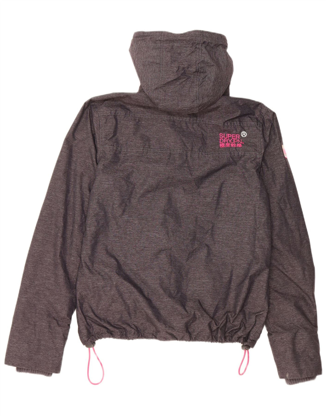 Superdry Veste coupe-vent à capuche Windcheater pour femme UK 14 Medium Noir