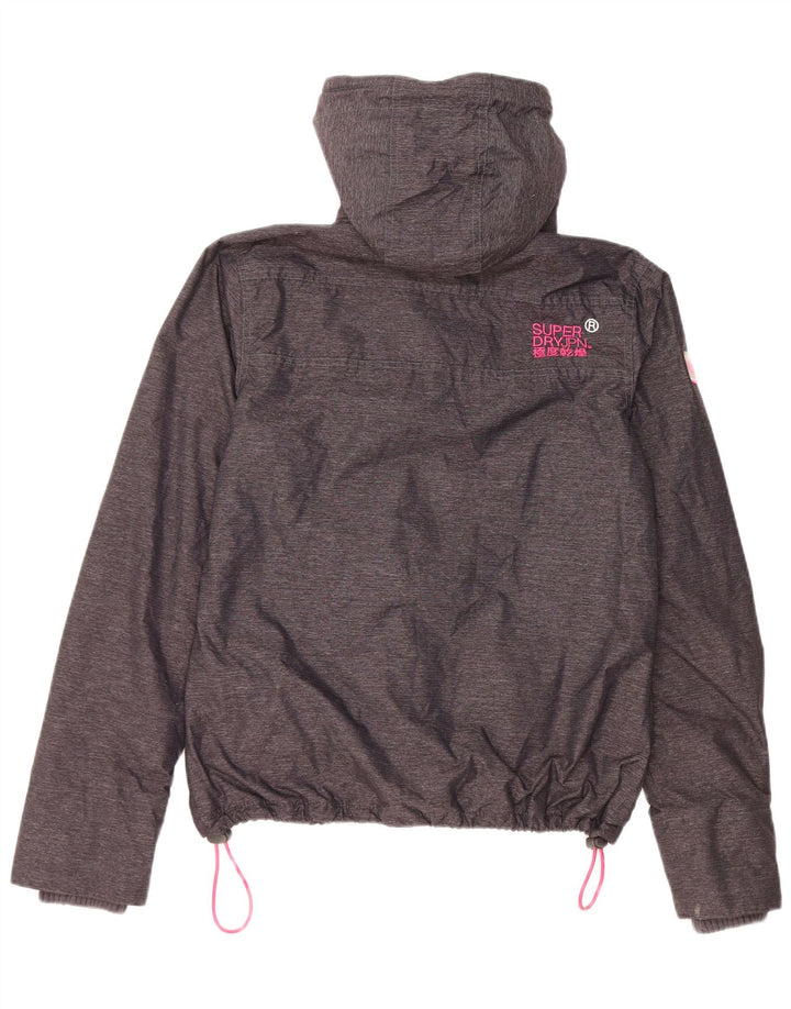 Superdry Veste coupe-vent à capuche Windcheater pour femme UK 14 Medium Noir