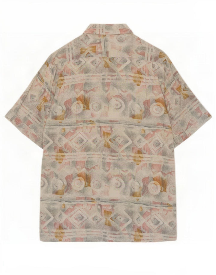 Cassera Chemise à Manches Courtes Homme Multicolore Géométrique Viscose