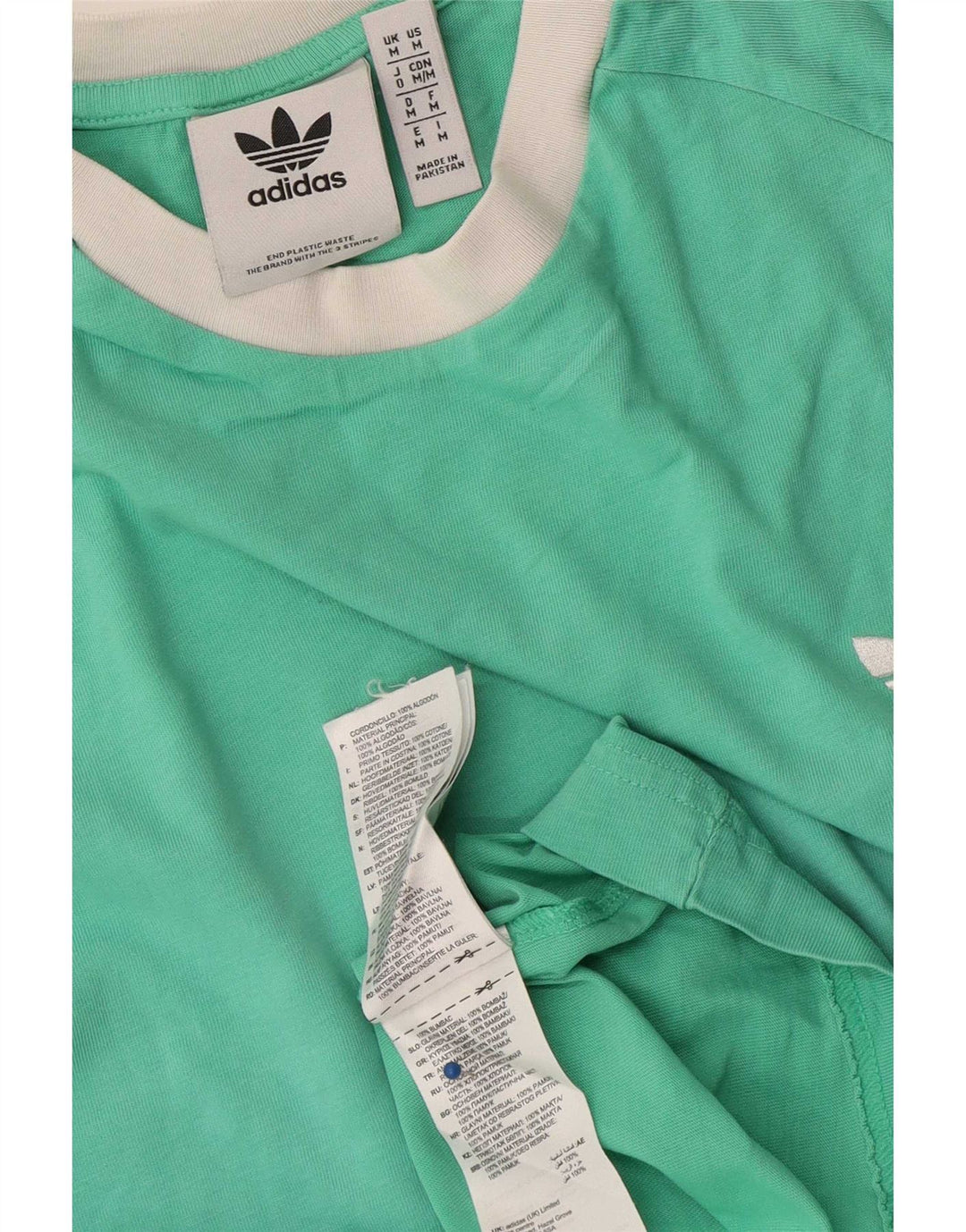 Adidas T-Shirt Homme Vert Moyen Coton