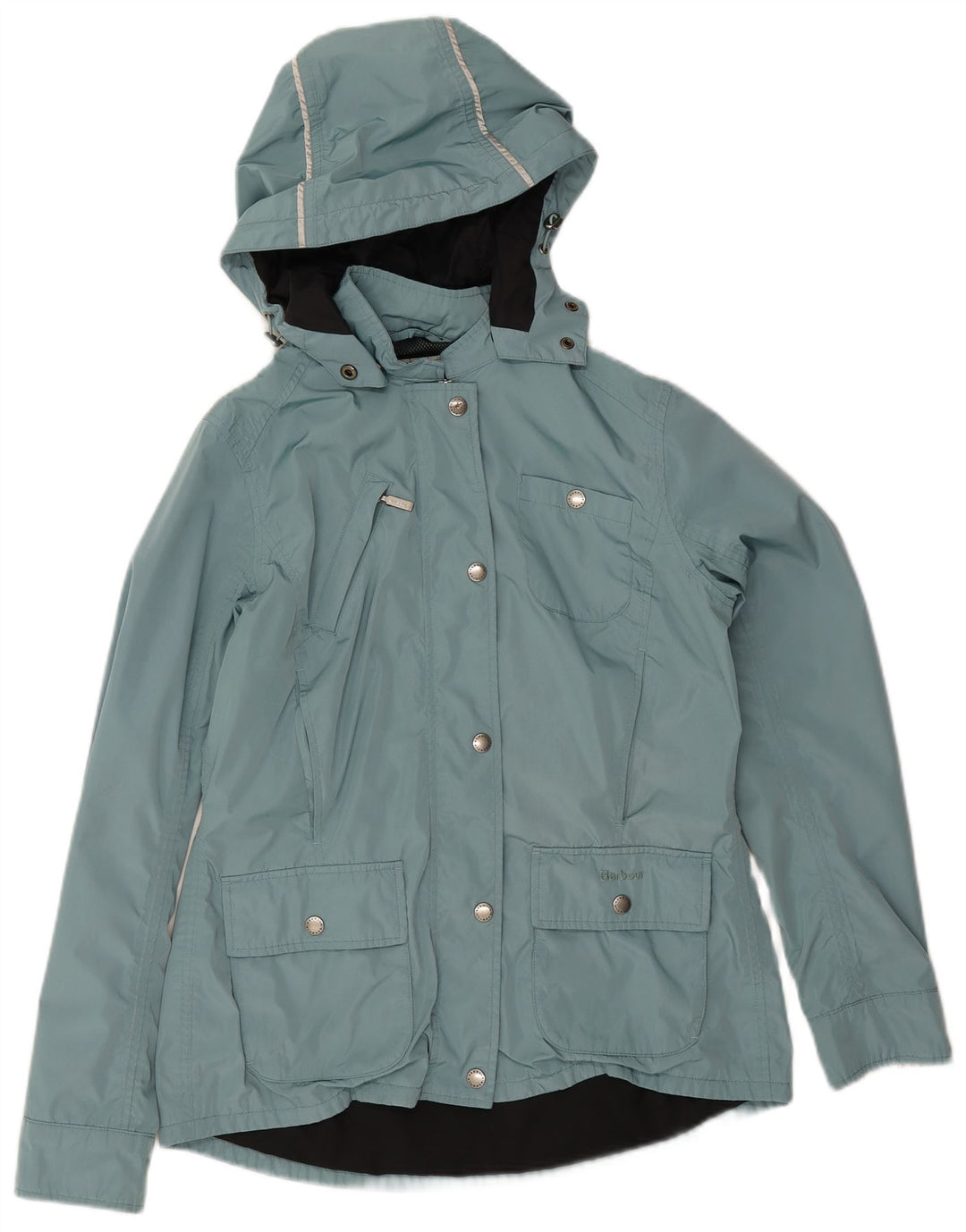 Barbour Veste de pluie à capuche pour femme UK 14 Large Bleu