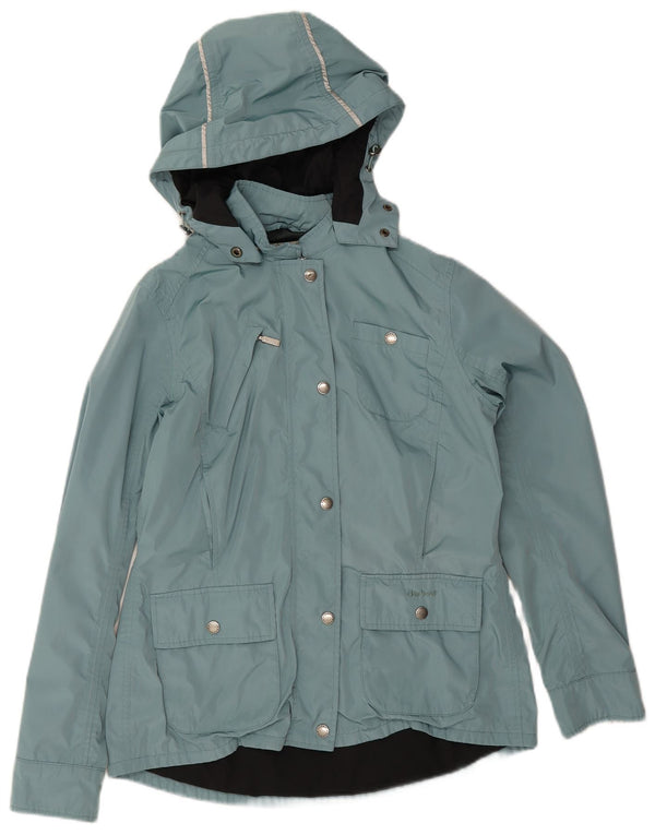 Barbour Veste de pluie à capuche pour femme UK 14 Large Bleu