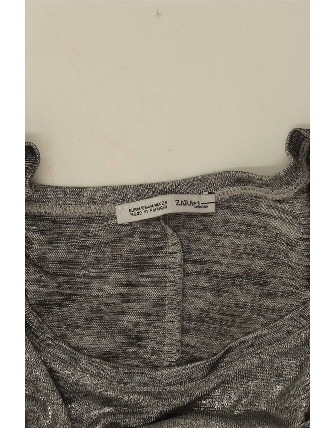 Zara Chemisier sans manches pour femme UK 44 Gris moyen