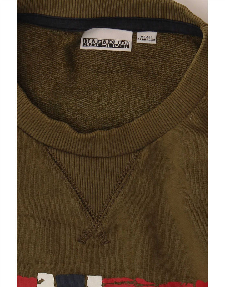 Napapijri Sweat-shirt graphique pour hommes, grand kaki