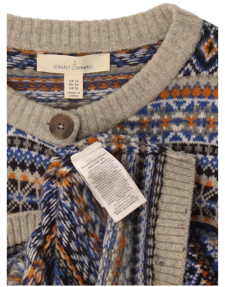 Seasalt Cornwall Cardigan pour femme UK 14 Large Multicolore