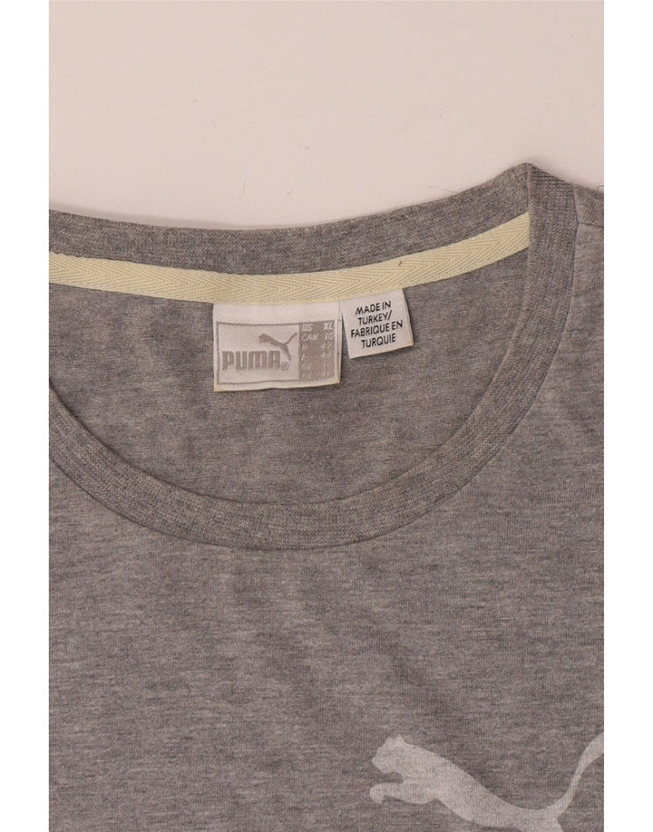 Puma Haut graphique à manches longues pour femme UK 14 Large Gris