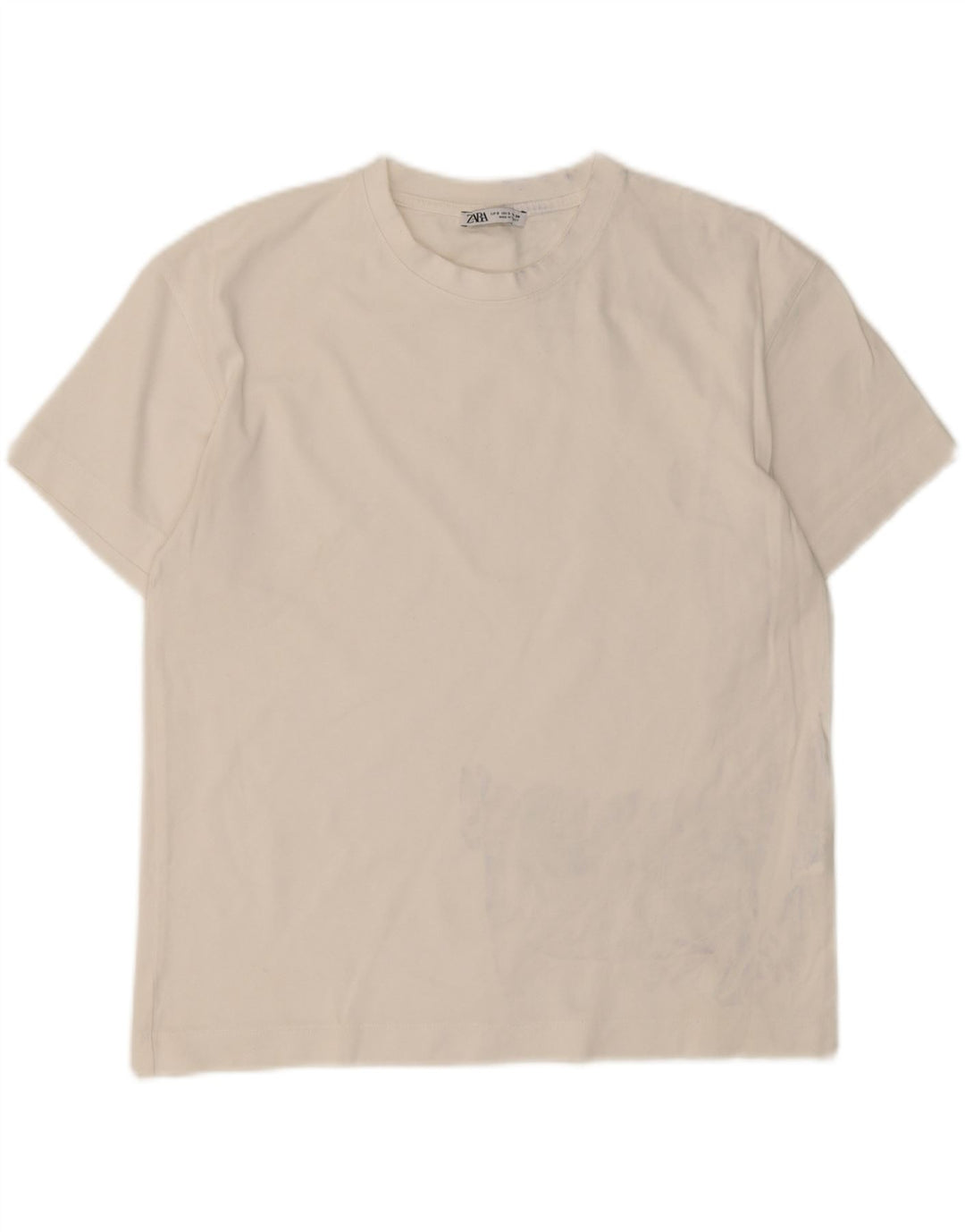 ZARA Mens T-Shirt Top Small White Cotton Vintage Zara and Second-Hand Zara from Messina Hembry 