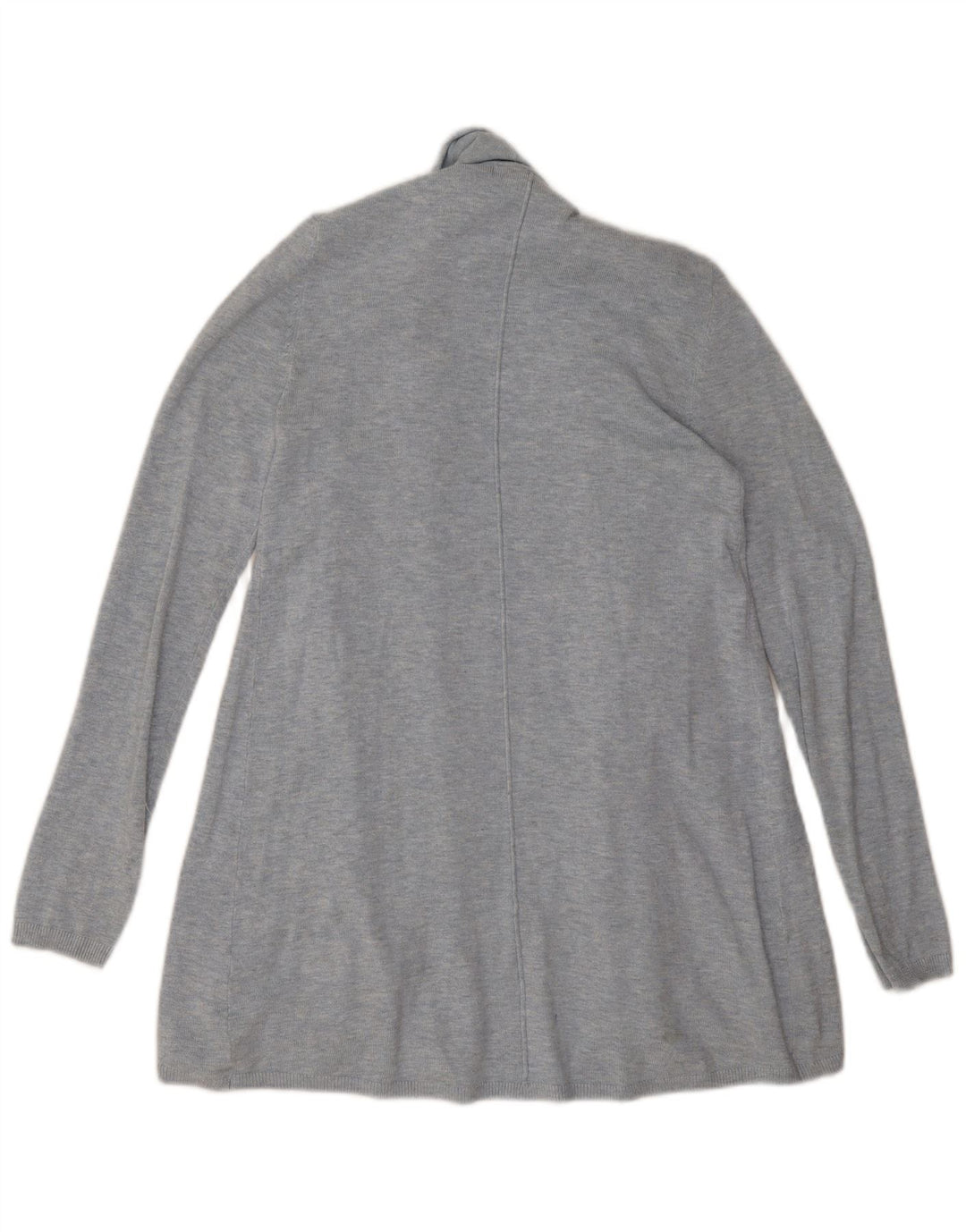 Zara Femme Cardigan Ouvert Pull UK 14 Gris Moyen Viscose