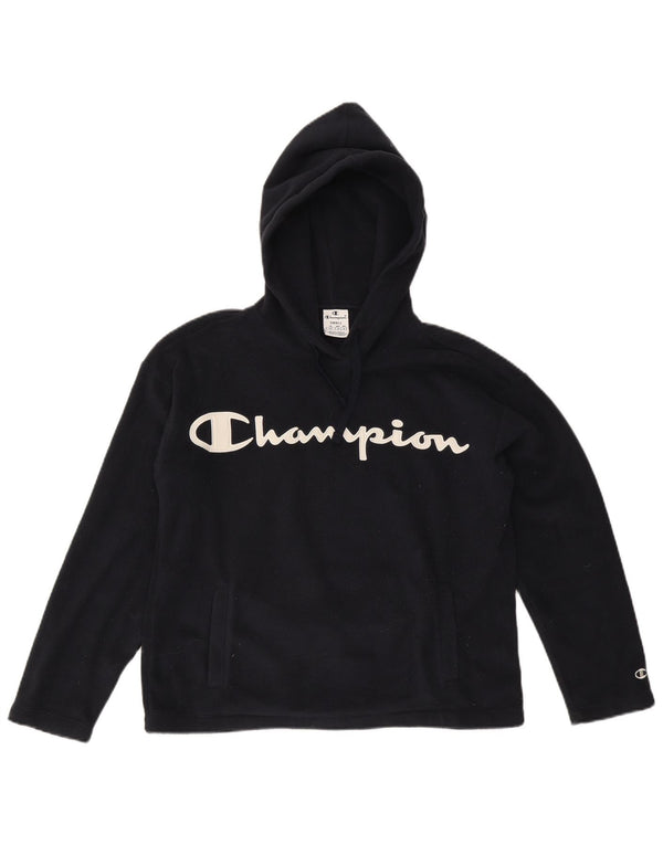 Champion Pull polaire surdimensionné graphique pour femme UK 10 Small Noir