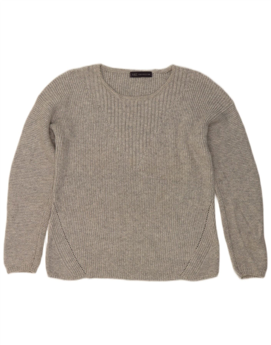 Marks & Spencer Pull col bateau pour femme UK 12 Argenté moyen