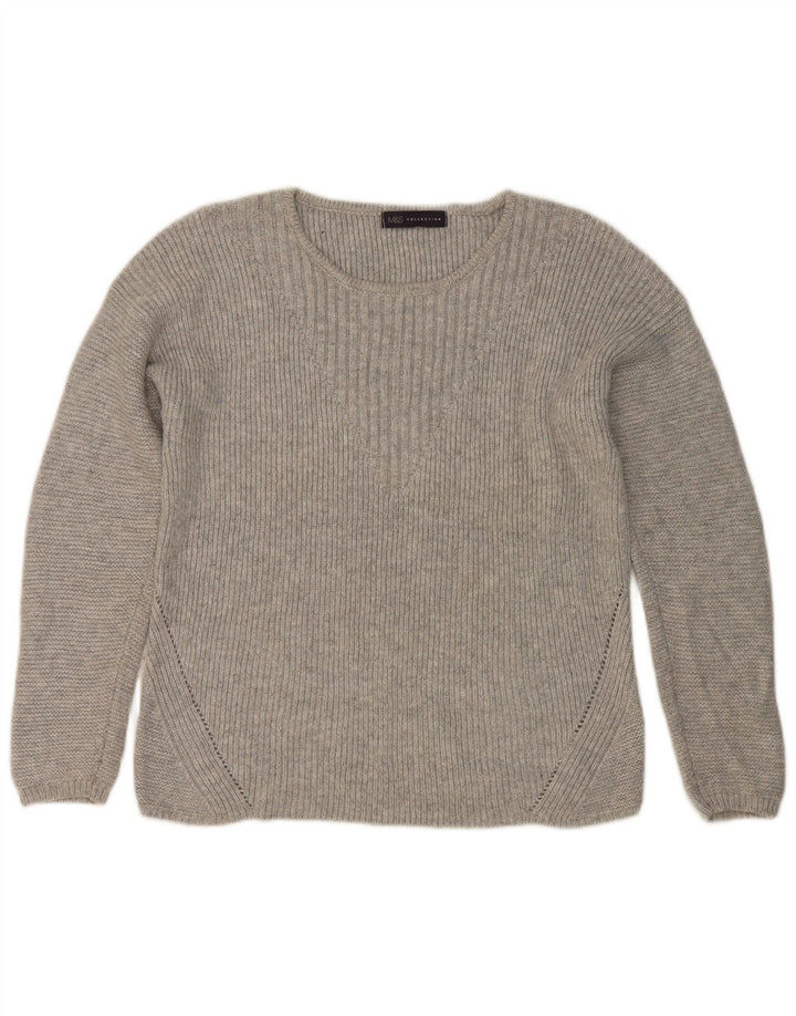 Marks & Spencer Pull col bateau pour femme UK 12 Argenté moyen