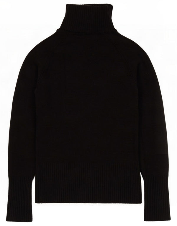 Tommy Hilfiger Pull col roulé pour femme UK 10 Small Noir Coton