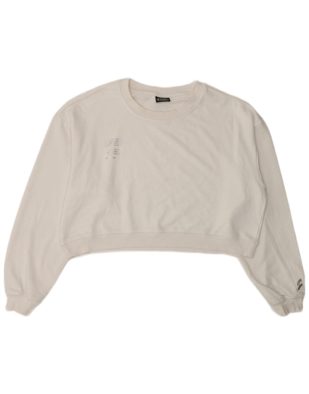 Freddy Sweat-shirt court surdimensionné pour femme UK 14 Blanc moyen