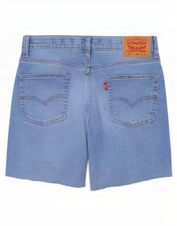 Levi's Boys 511 Slim Fit Denim Shorts 15-16 Years W29 Blue Cotton