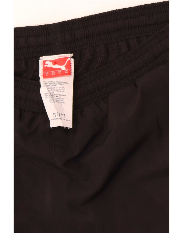 Puma Short de Sport Graphique Garçon 11-12 Ans Noir Polyester