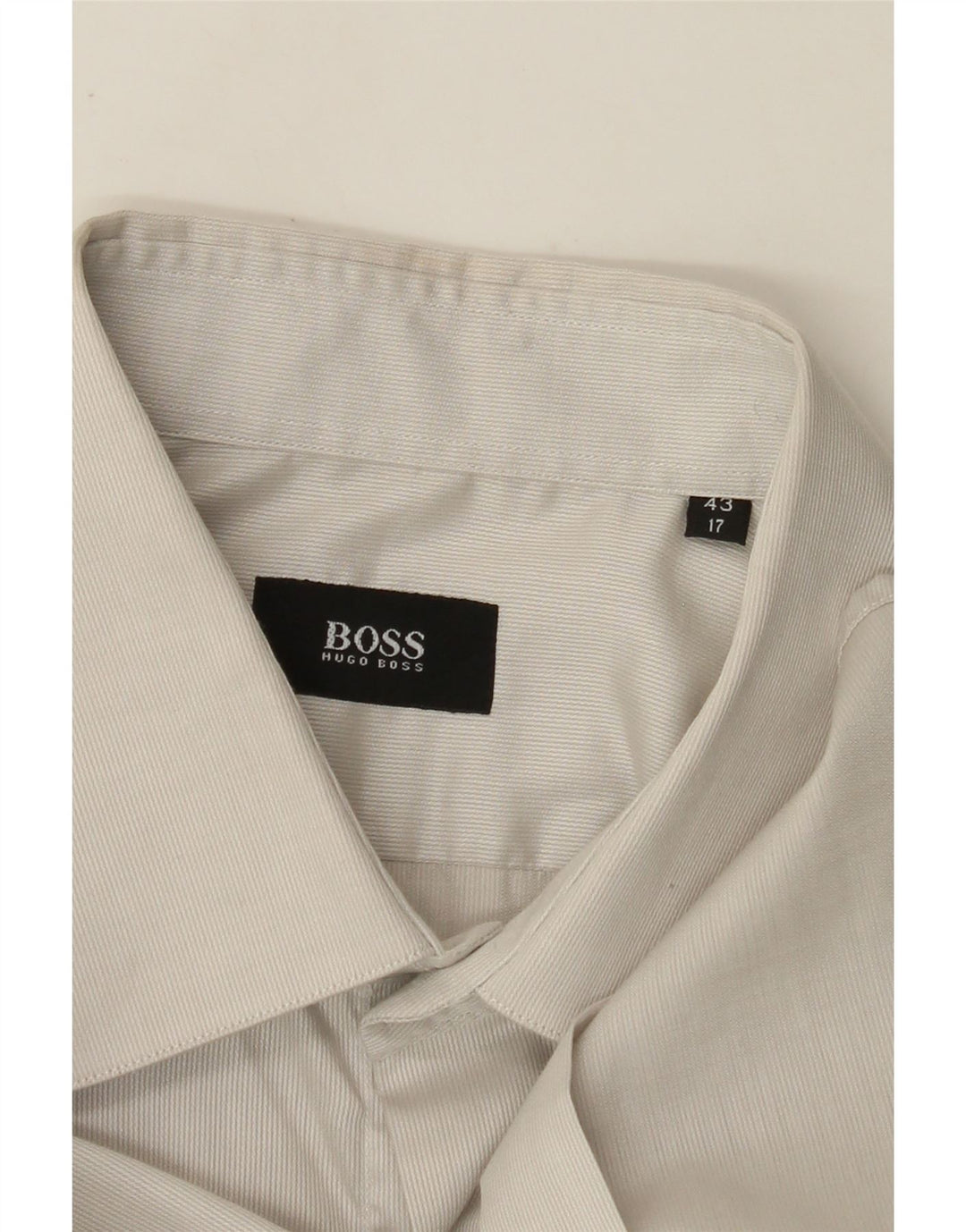 HUGO BOSS Chemise homme Taille 43 17 XL Off White Pinstripe