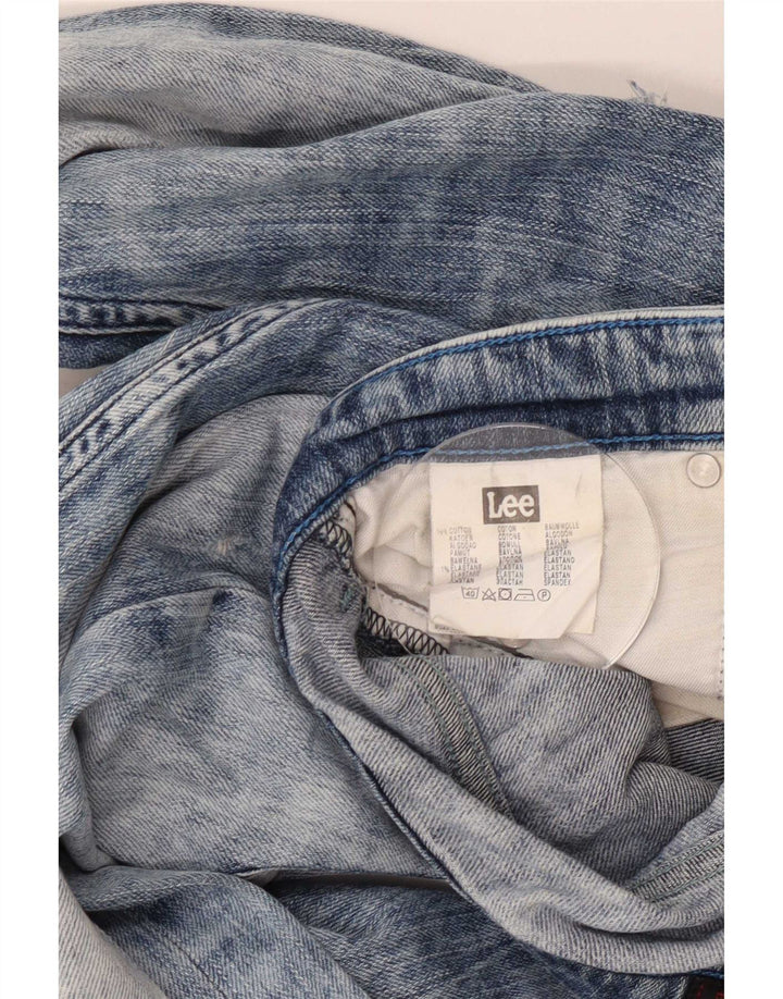 Lee Knox Jean droit vieilli W29 L30 bleu coton pour homme