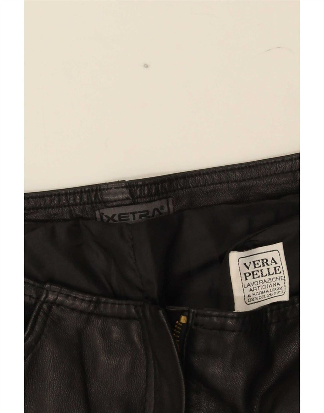 XETRA Pantalon en cuir bootcut pour femme IT 42 Medium W28 L32 Noir