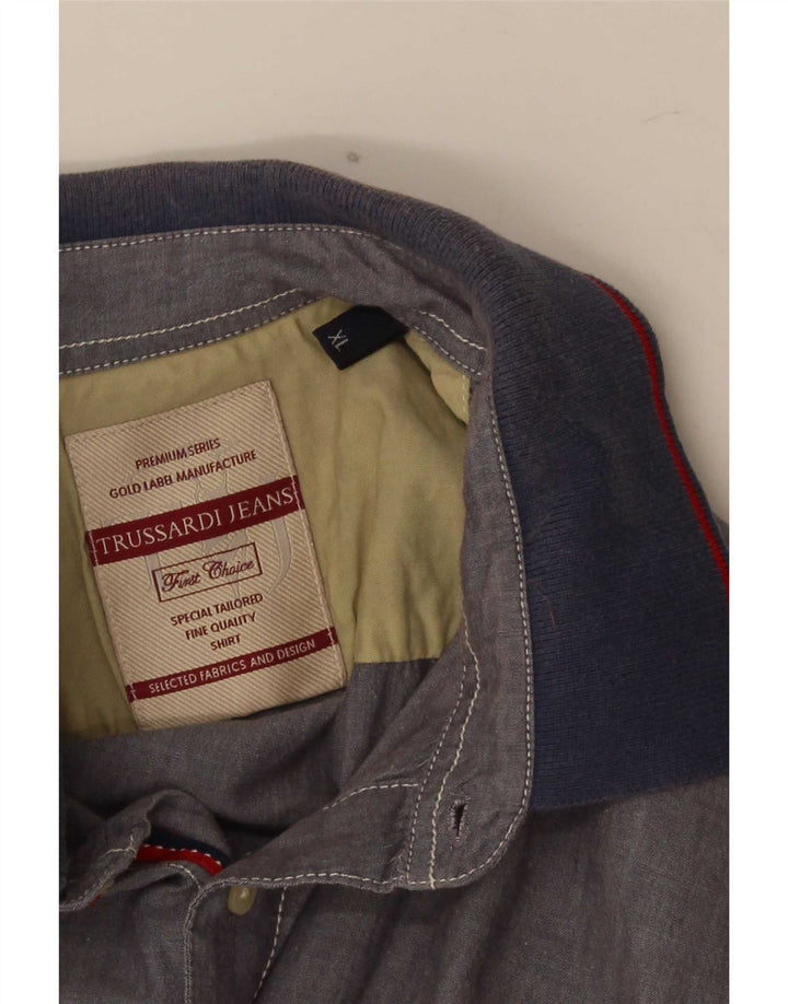 Trussardi Chemise à Manches Courtes Homme XL Gris