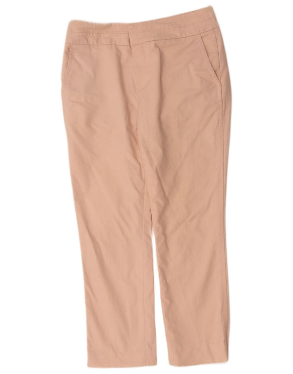 Zara Pantalon chino droit court pour femme EU 38 Small W28 L25 Coton rose