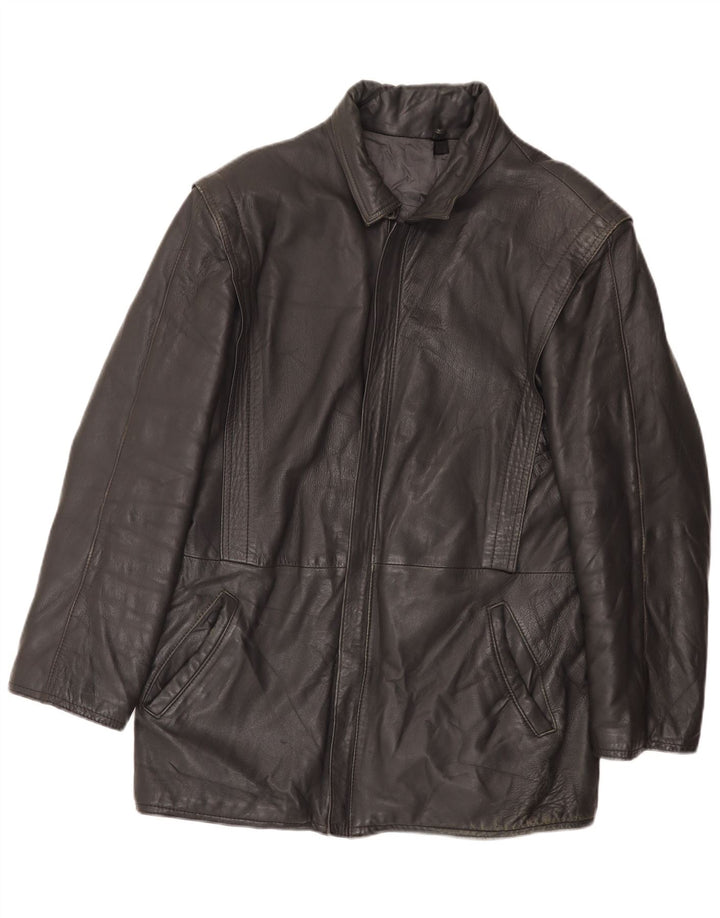 Veste en cuir homme vintage UK 38 Cuir noir moyen