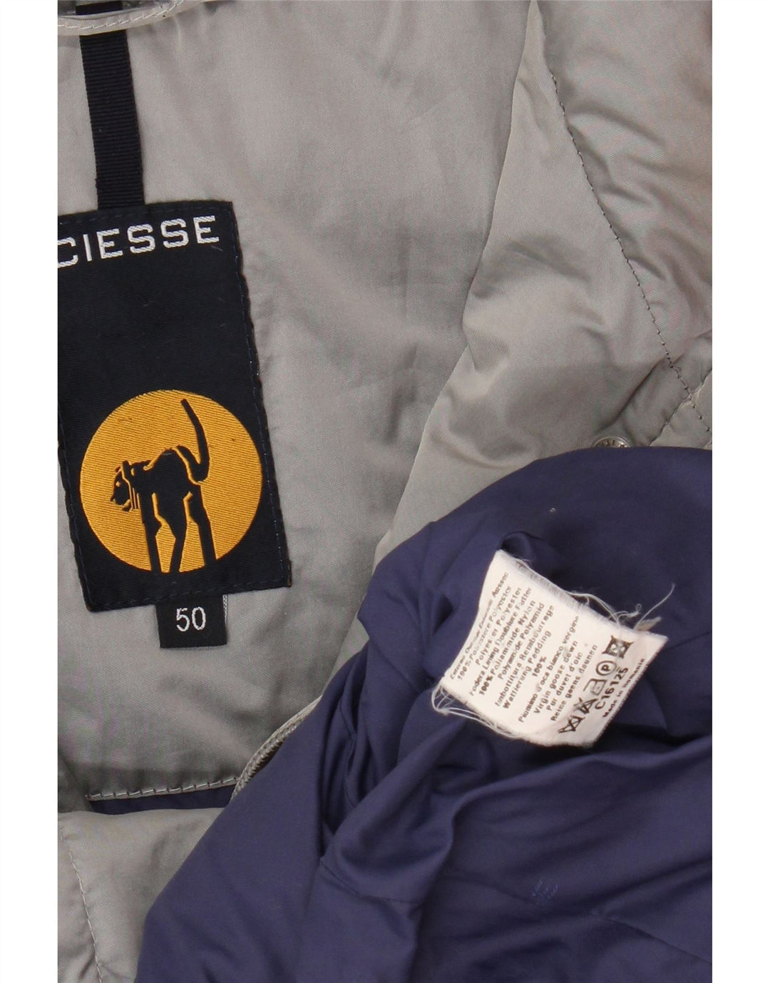 CIESSE PIUMINI Womens Oversized Padded Coat IT 50 XL Grey Polyester