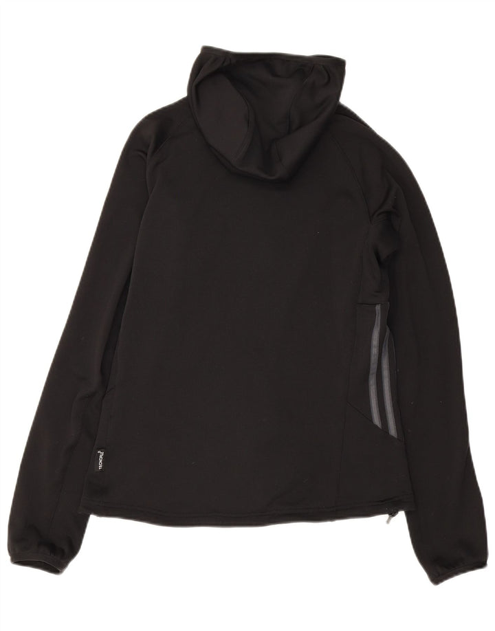 Adidas Pull à capuche zippé pour femme UK 10 Petit Noir Polyester