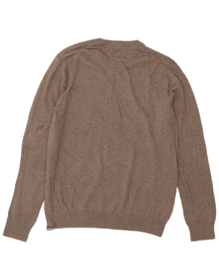 Eddie Bauer Pull col V pour homme en coton kaki moyen