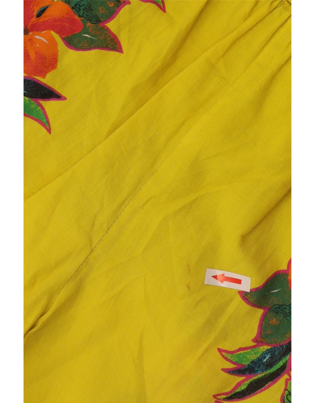 short de bain graphique vintage pour hommes grand polyester floral jaune