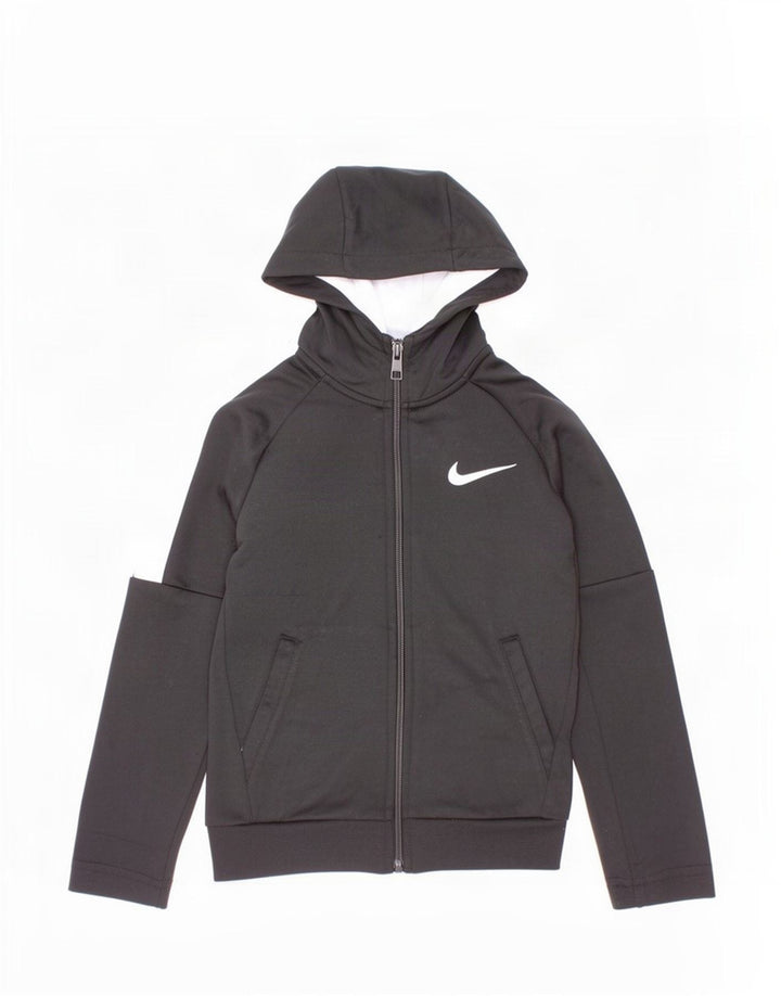 Nike Garçons Zip Sweat à capuche 4-5 ans Petit Noir Colourblock Polyester