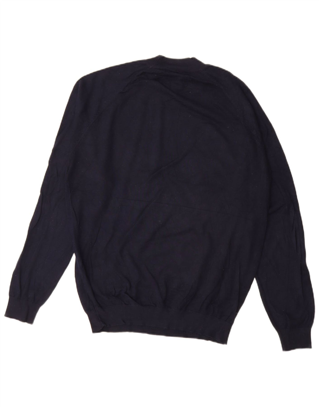 Zara Pull Col Rond Homme Bleu Marine Moyen Viscose
