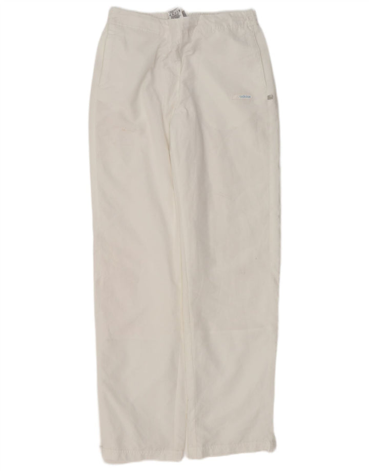 Adidas Pantalon de survêtement pour femme UK 14 Large Blanc Polyester