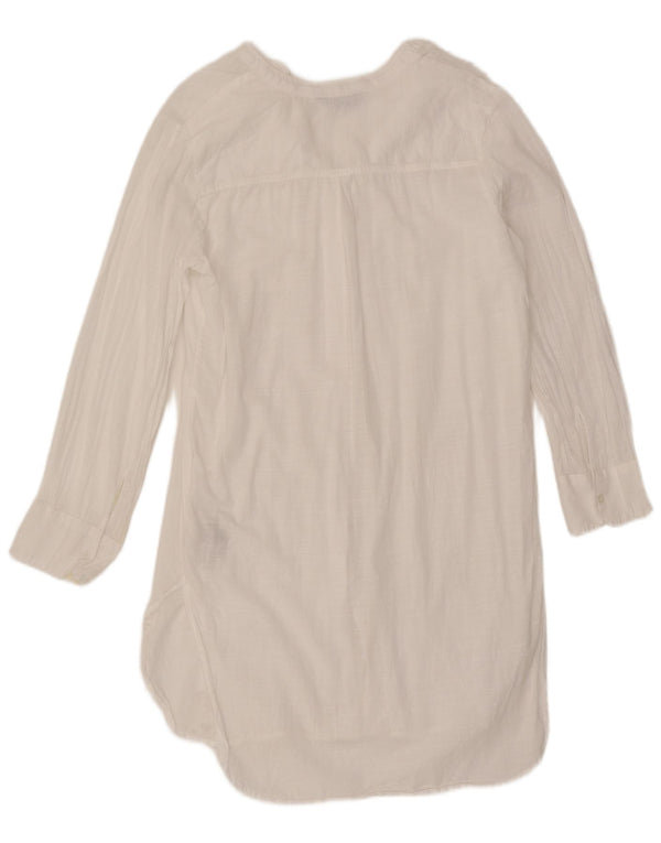 Marks & Spencer Robe chemise à manches longues pour femme UK 14 en coton blanc moyen