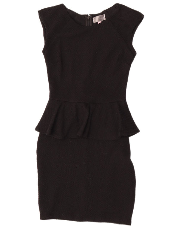 Lipsy Femme Robe Peplum UK 8 Small Noir Polyester