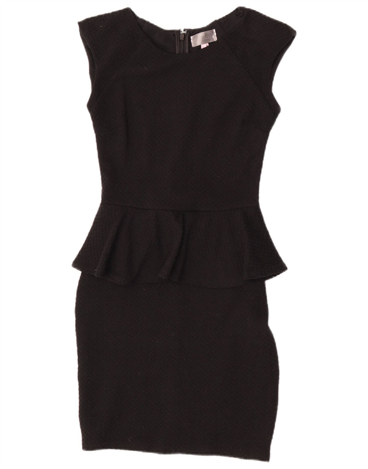 Lipsy Femme Robe Peplum UK 8 Small Noir Polyester