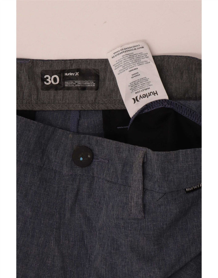 Hurley Short Chino Regular Homme Medium W30 Bleu Polyester