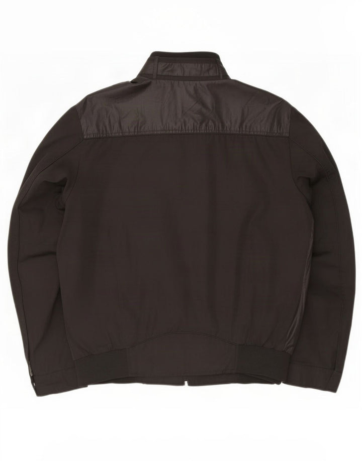 Trussardi Jeans Blouson Bomber Homme IT 54 2XL Noir Polyester