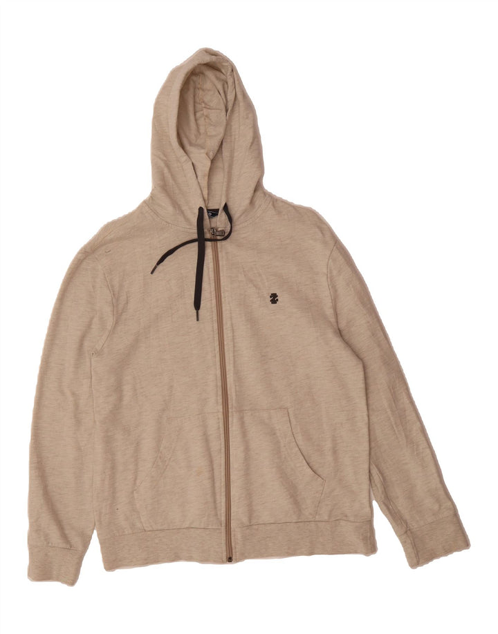 IZOD Mens Zip Hoodie Sweater Small Beige Polyester Vintage Izod and Second-Hand Izod from Messina Hembry 