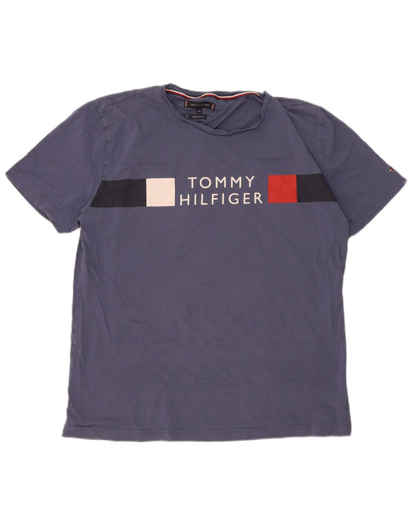 Tommy Hilfiger T-shirt graphique pour homme 2XL en coton color block bleu marine