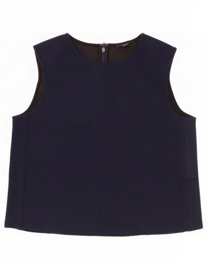 Cos Chemisier sans manches pour femme EU 38 Laine bleu marine moyen